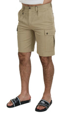 Dolce & Gabbana Beige Cotton Cargo Bermuda Shorts -   -  Dolce & Gabbana.
