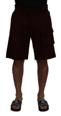 Dolce & Gabbana Maroon Bermuda Cargo Men Shorts -   -  Dolce & Gabbana.