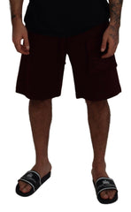 Dolce & Gabbana Maroon Bermuda Cargo Men Shorts -   -  Dolce & Gabbana.