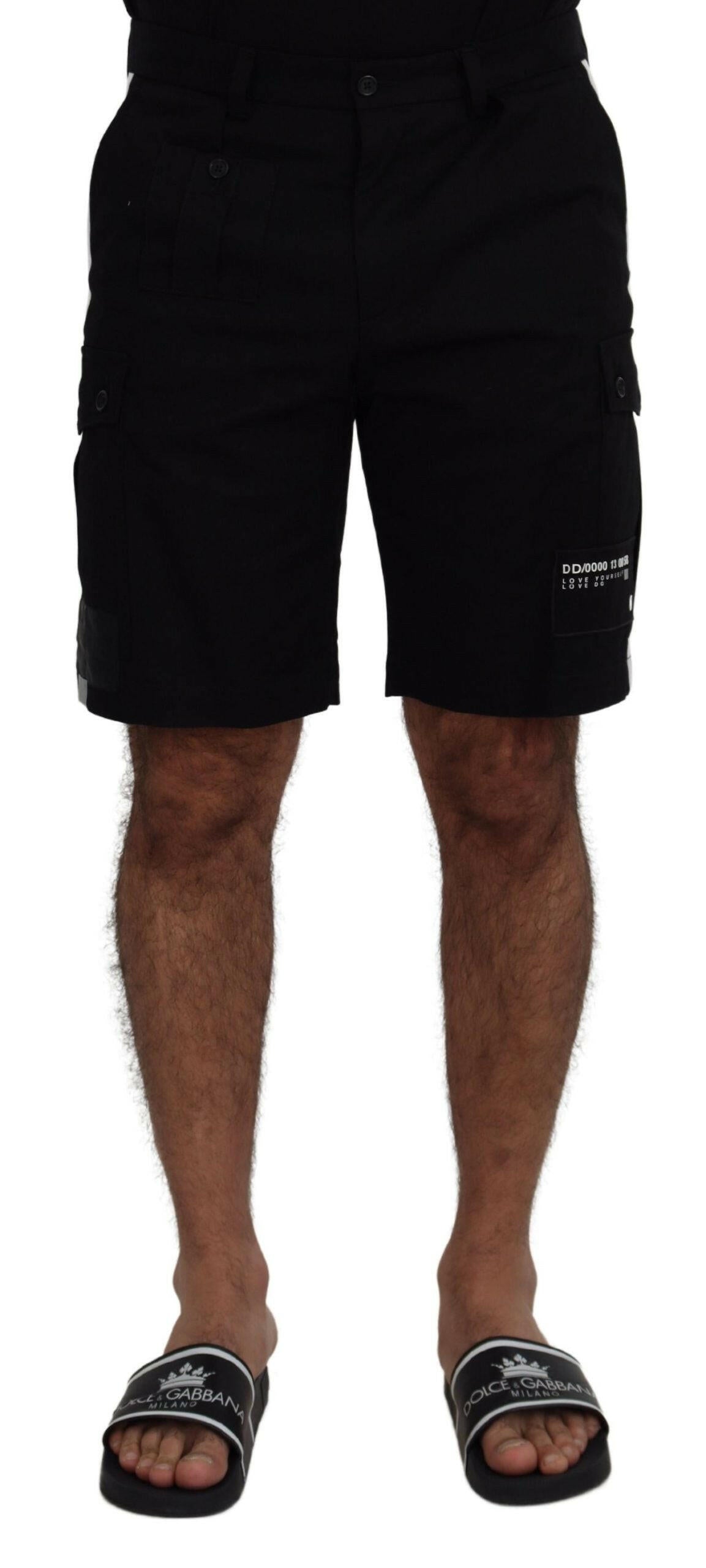 Dolce & Gabbana Black Bermuda Cargo Casual Shorts -   -  Dolce & Gabbana.