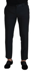 Dolce & Gabbana Black Wool Men Formal Pants -   -  Dolce & Gabbana.