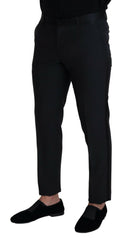 Dolce & Gabbana Black Wool Men Formal Pants -   -  Dolce & Gabbana.
