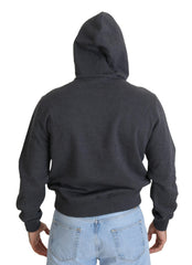 Dolce & Gabbana Gray Logo Cotton Hooded Sweatshirt Sweater -   -  Dolce & Gabbana.