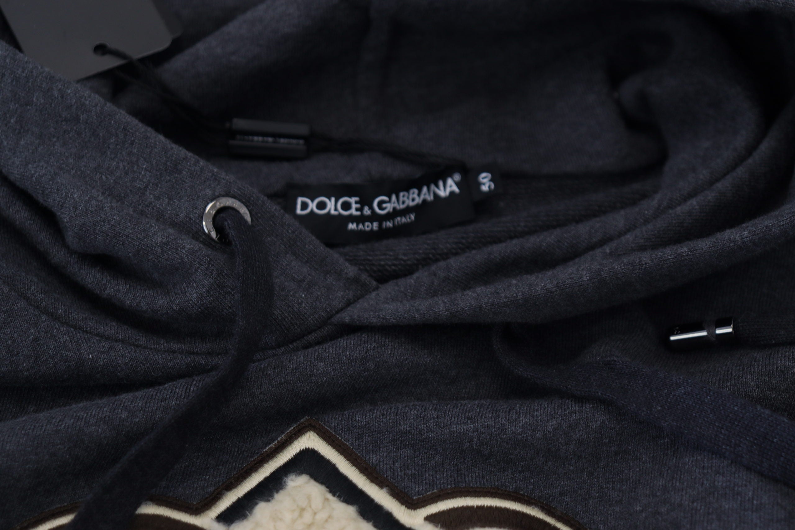 Dolce & Gabbana Gray Logo Cotton Hooded Sweatshirt Sweater -   -  Dolce & Gabbana. Dolce & Gabbana Gray Logo Cotton Hooded Sweatshirt Sweater -   -  Dolce & Gabbana.