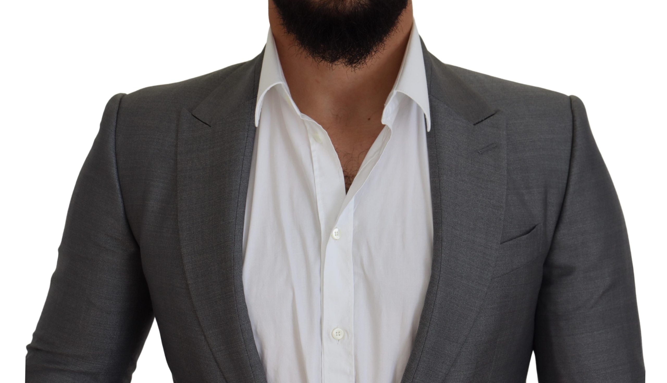 Dolce & Gabbana Gray Wool Silk Slim Fit Jacket Blazer -   -  Dolce & Gabbana. Dolce & Gabbana Gray Wool Silk Slim Fit Jacket Blazer -   -  Dolce & Gabbana.