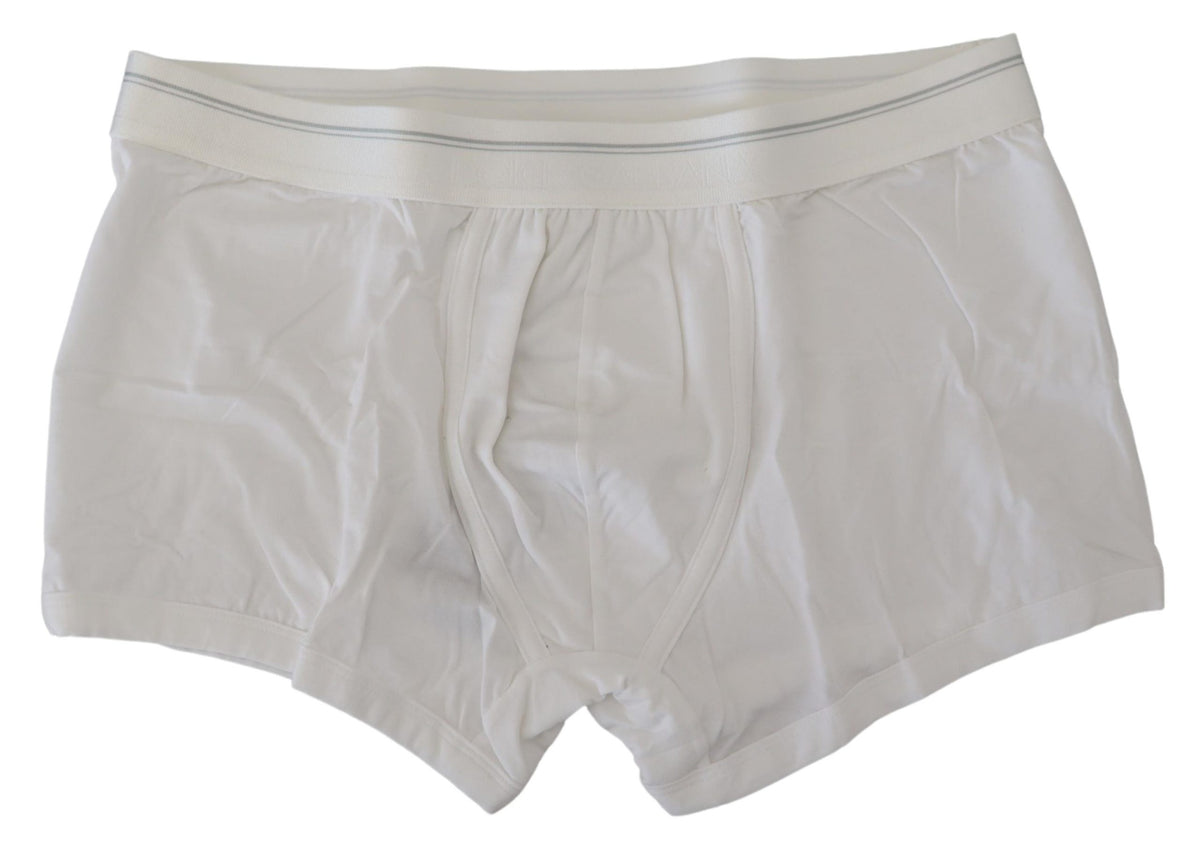 Dolce & Gabbana White Cotton Blend Regular Boxer Underwear -   -  Dolce & Gabbana.
