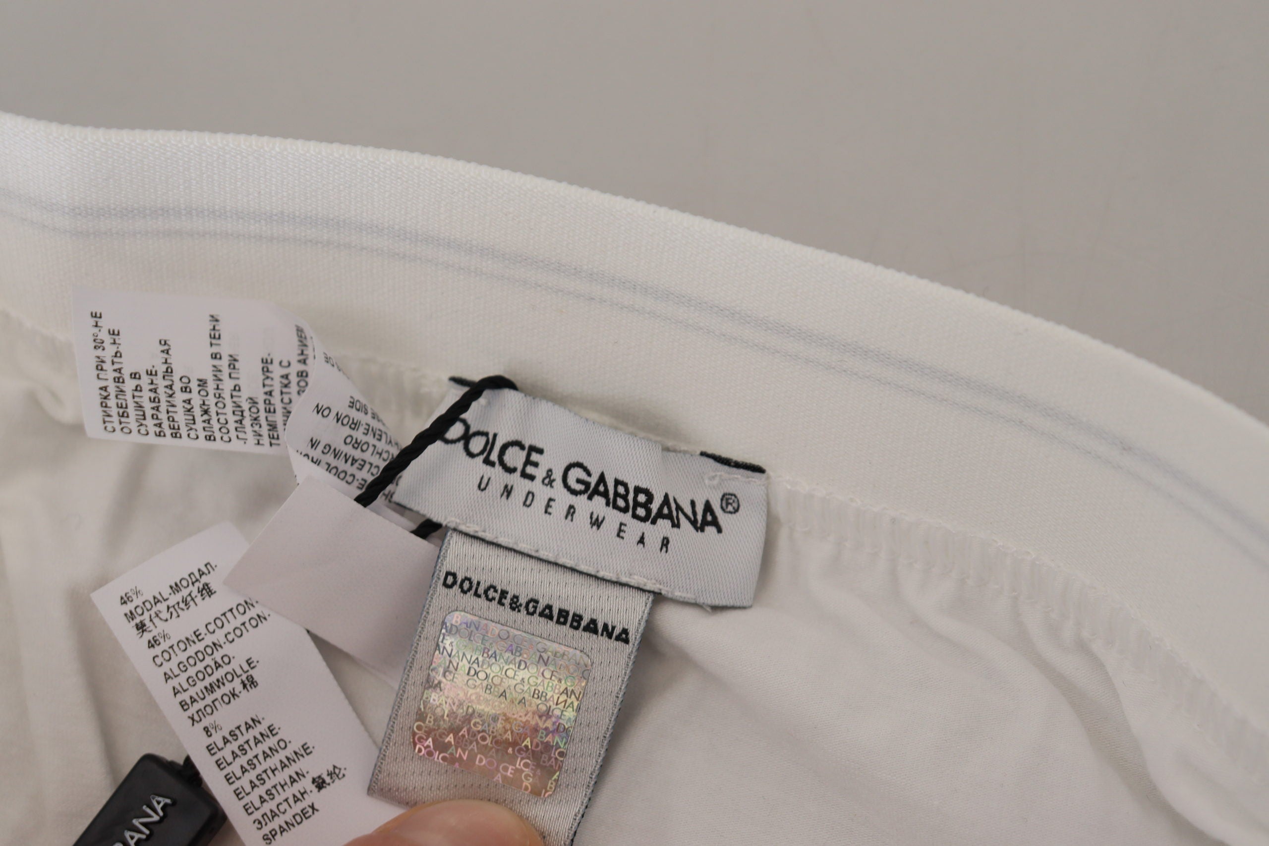 Dolce & Gabbana White Cotton Blend Regular Boxer Underwear -   -  Dolce & Gabbana. Dolce & Gabbana White Cotton Blend Regular Boxer Underwear -   -  Dolce & Gabbana.