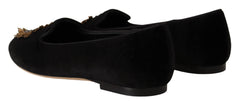 Dolce & Gabbana Black DG Sacred Heart Patch Slip On Flat Shoes -   -  Dolce & Gabbana.