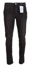 Acht Brown Cotton Straight Fit Men Casual Pants - - Acht.