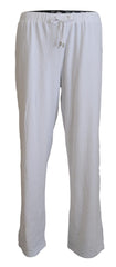 John Galliano White Cotton Logo Loose Men Pants -   -  John Galliano.