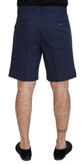 Dolce & Gabbana Blue Chinos Cotton Stretch Casual Shorts -   -  Dolce & Gabbana.