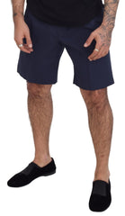 Dolce & Gabbana Blue Chinos Cotton Stretch Casual Shorts -   -  Dolce & Gabbana.