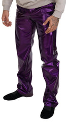 Dolce & Gabbana Purple Shining Men Casual Pants -   -  Dolce & Gabbana.