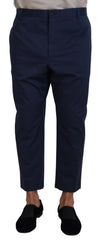 Dolce & Gabbana Blue Cotton Men Cropped Pants -   -  Dolce & Gabbana.