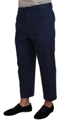 Dolce & Gabbana Blue Cotton Men Cropped Pants -   -  Dolce & Gabbana.