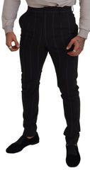 Dolce & Gabbana Black Wool Chino Formal Men Pants - - Dolce & Gabbana.