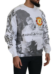 MSGM White Cotton Crewneck Pullover Sweatshirt Sweater -   -  MSGM.