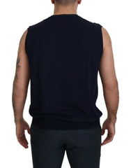 Paolo Pecora Milano Black Cotton V-neck Sleeveless Tank T-shirt -   -  Paolo Pecora Milano.