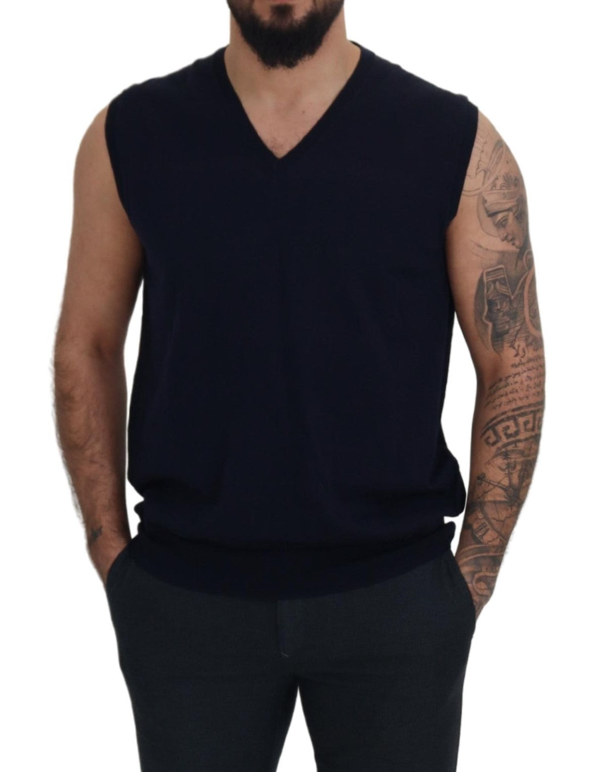 Paolo Pecora Milano Black Cotton V-neck Sleeveless Tank T-shirt -   -  Paolo Pecora Milano. Paolo Pecora Milano Black Cotton V-neck Sleeveless Tank T-shirt -   -  Paolo Pecora Milano.
