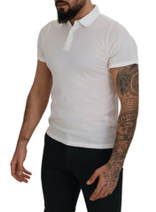 FRADI White Cotton Collared Short Sleeves Polo T-shirt -   -  FRADI.