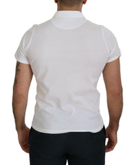 FRADI White Cotton Collared Short Sleeves Polo T-shirt -   -  FRADI.