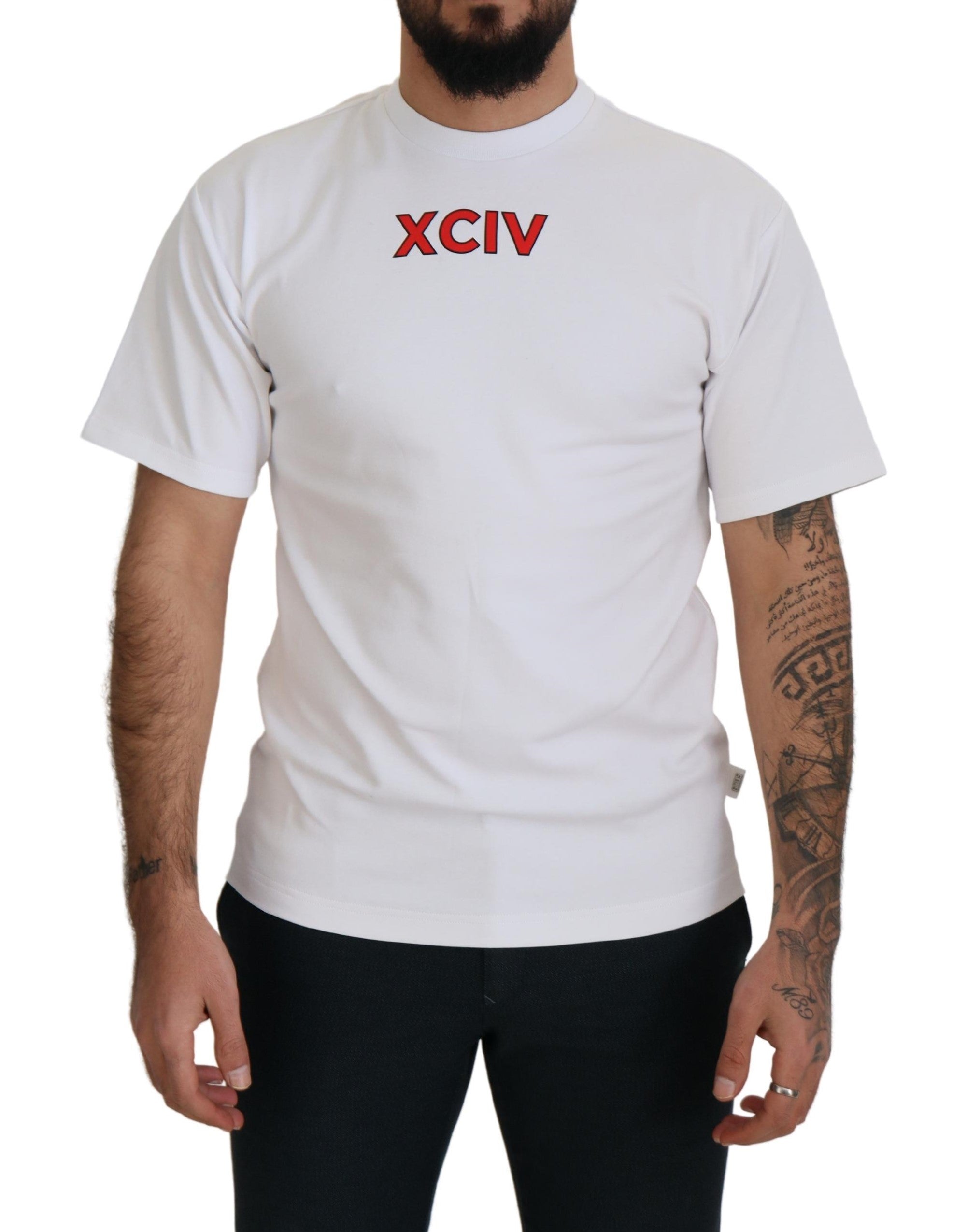 GCDS White Logo Print Cotton Short Sleeves T-shirt -   -  GCDS.