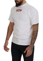 GCDS White Logo Print Cotton Short Sleeves T-shirt -   -  GCDS.