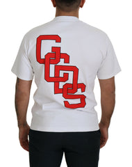 GCDS White Logo Print Cotton Short Sleeves T-shirt -   -  GCDS.