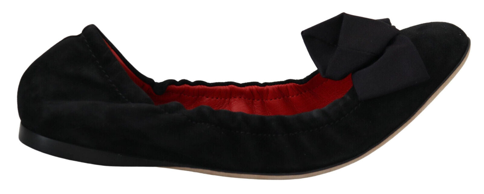 Dolce & Gabbana Black Suede Flat Slip On Ballet Shoes -   -  Dolce & Gabbana.