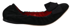 Dolce & Gabbana Black Suede Flat Slip On Ballet Shoes -   -  Dolce & Gabbana.