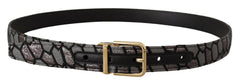 Dolce & Gabbana Multicolor Patchwork Leather Gold Jaquard Belt -   -  Dolce & Gabbana.