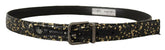 Dolce & Gabbana Gold Black Two-toned Leather Chrome Buckle Belt -   -  Dolce & Gabbana.