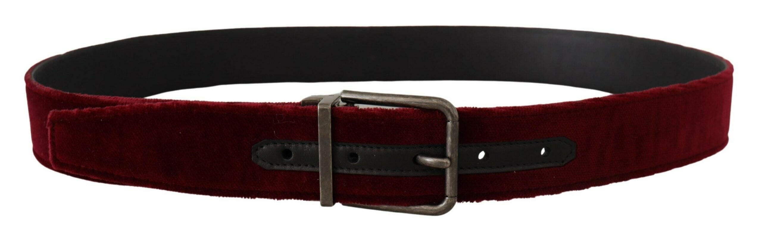 Dolce & Gabbana Maroon Velvet Leather Wide Vintage Metal Buckle Belt -   -  Dolce & Gabbana. Dolce & Gabbana Maroon Velvet Leather Wide Vintage Metal Buckle Belt -   -  Dolce & Gabbana.