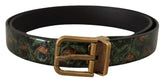Dolce & Gabbana Multicolor Leather Vernice Pavone Bronze Metal Belt -   -  Dolce & Gabbana.