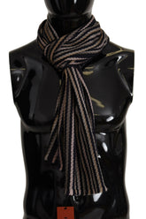 Missoni Multicolor Stripes Wool Knit Fringe Shawl Scarf -   -  Missoni.