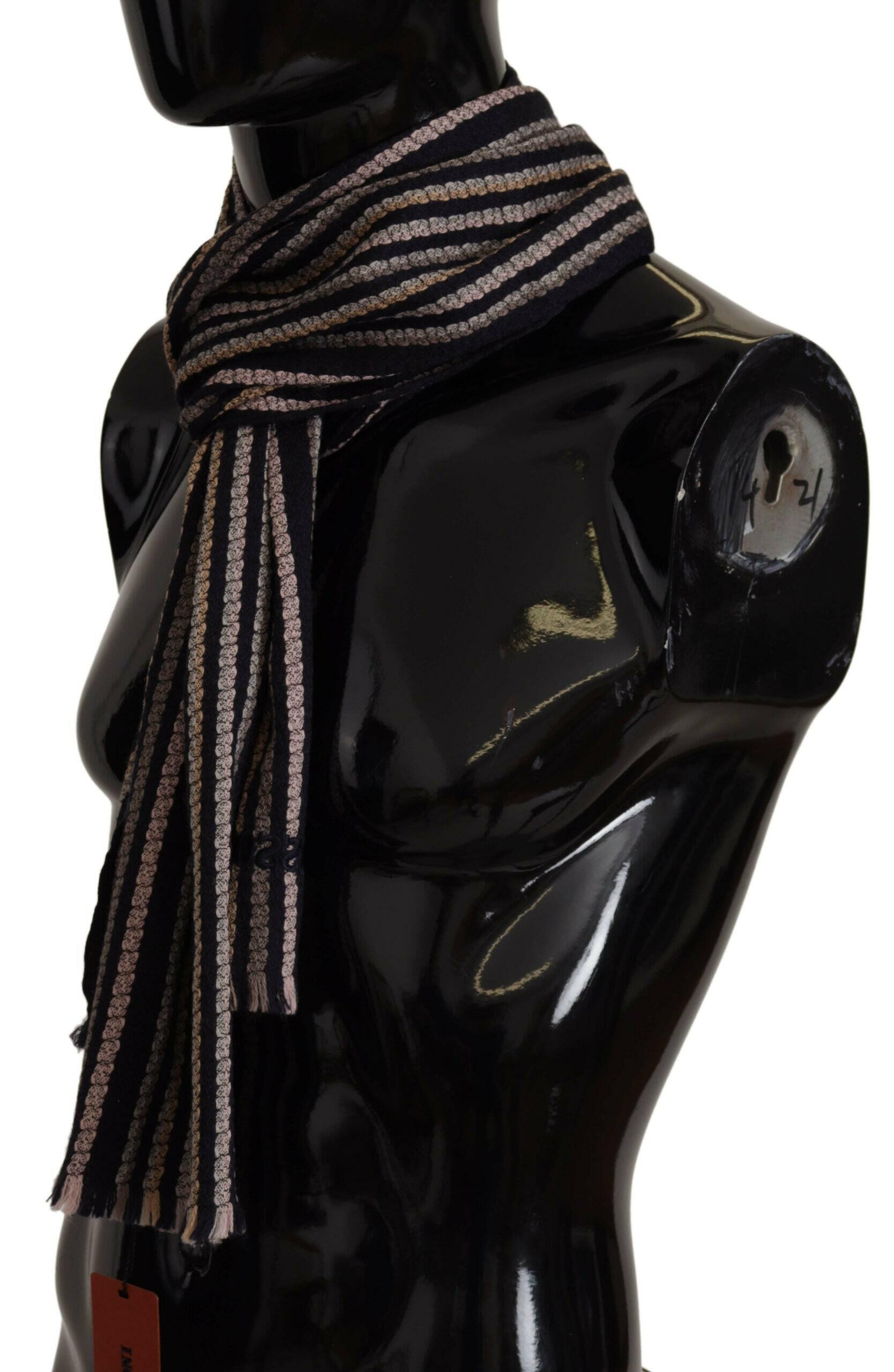 Missoni Multicolor Stripes Wool Knit Fringe Shawl Scarf -   -  Missoni. Missoni Multicolor Stripes Wool Knit Fringe Shawl Scarf -   -  Missoni.