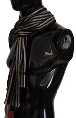 Missoni Multicolor Stripes Wool Knit Fringe Shawl Scarf -   -  Missoni.