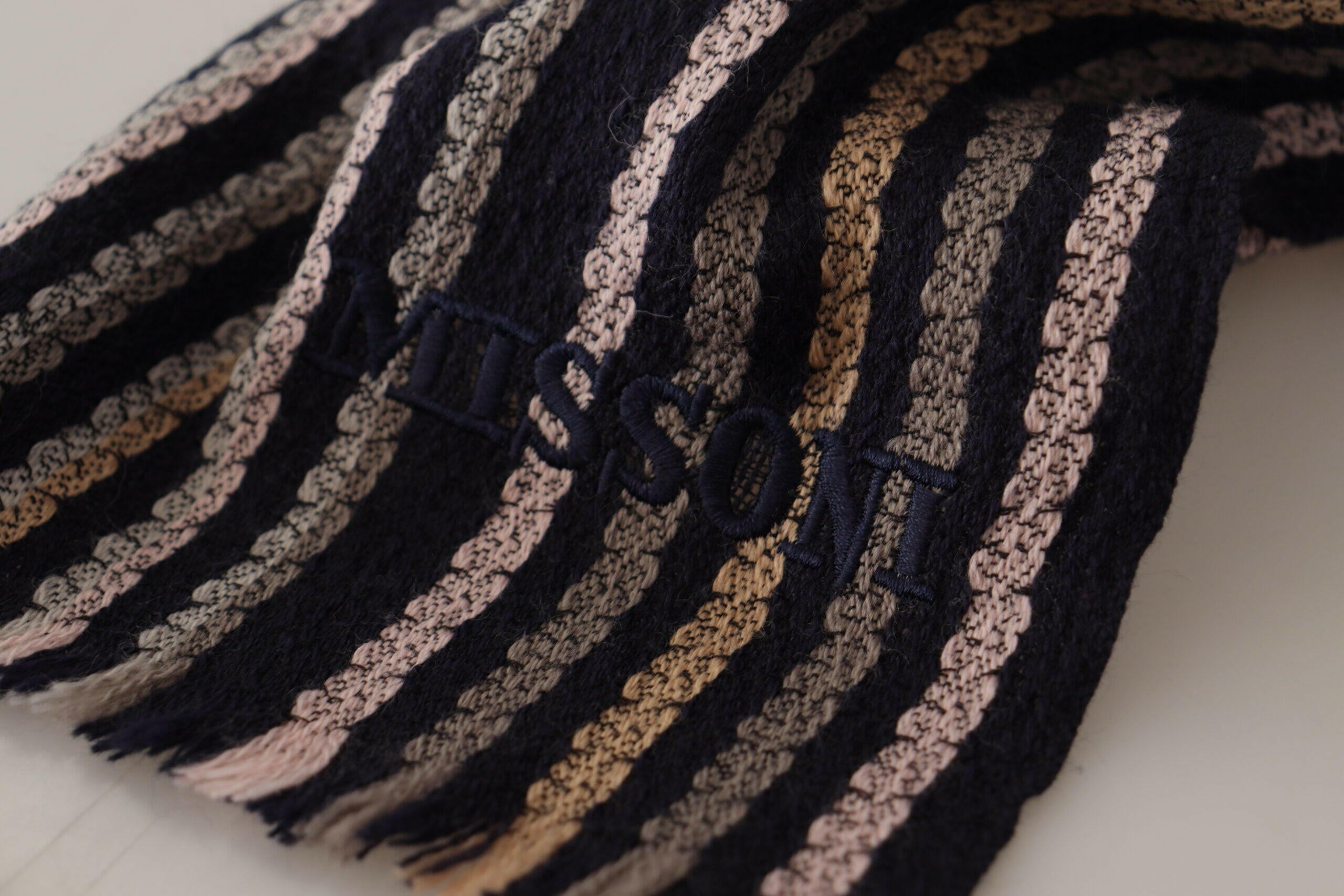 Missoni Multicolor Stripes Wool Knit Fringe Shawl Scarf -   -  Missoni. Missoni Multicolor Stripes Wool Knit Fringe Shawl Scarf -   -  Missoni.