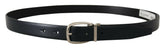 Dolce & Gabbana Black Leather Formal Silver Metal Buckle Belt -   -  Dolce & Gabbana.