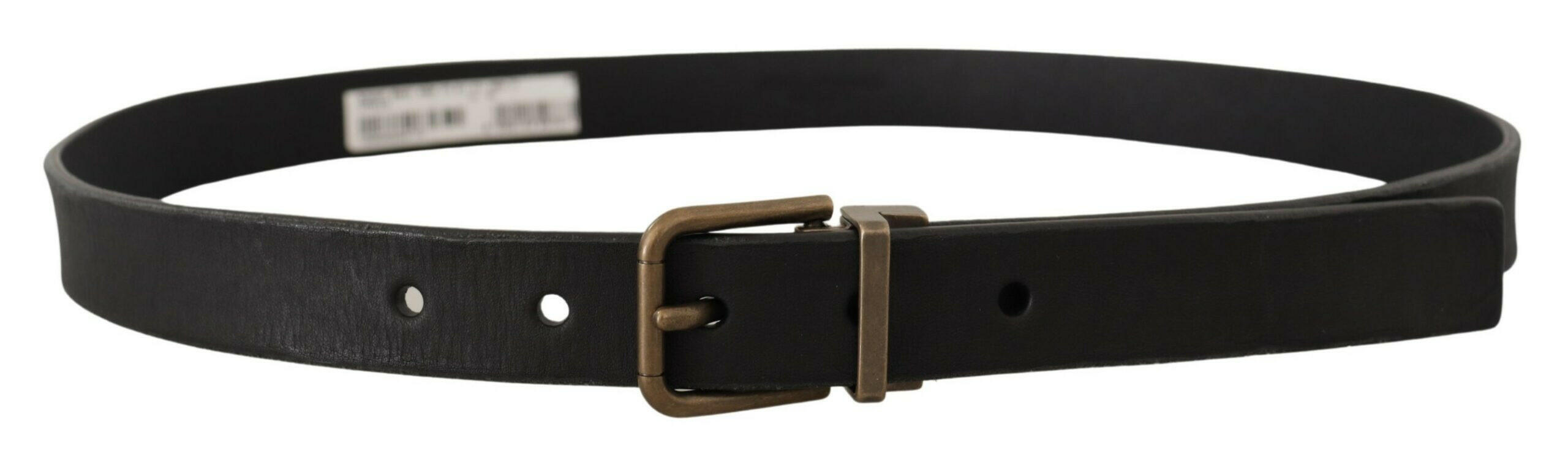 Dolce & Gabbana Black Leather Brass Metal Grain Buckle Classic Belt -   -  Dolce & Gabbana. Dolce & Gabbana Black Leather Brass Metal Grain Buckle Classic Belt -   -  Dolce & Gabbana.