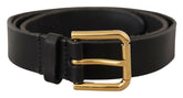 Dolce & Gabbana Brown Classic Leather Gold Metal Buckle Belt -   -  Dolce & Gabbana.