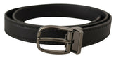 Dolce & Gabbana Black Leather Metal Logo Buckle Belt -   -  Dolce & Gabbana.