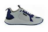 Versace Elegant Blue and White Leather Sneakers -   -  Versace.