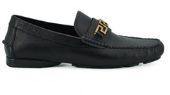 Versace Elegant Black Calf Leather Men's Loafers -   -  Versace.