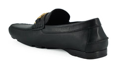 Versace Elegant Black Calf Leather Men's Loafers -   -  Versace.