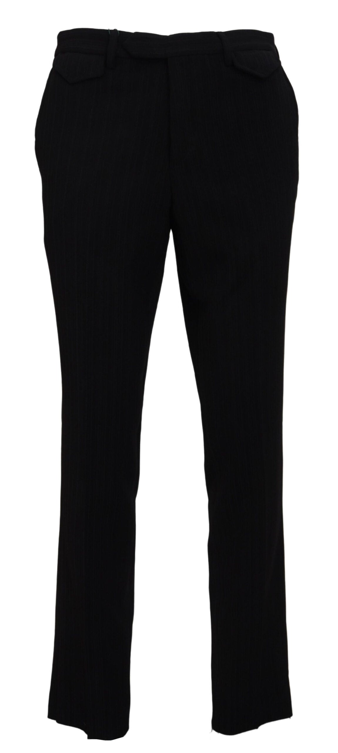 BENCIVENGA Black Cotton Straight Fit Men Formal Pants -   -  BENCIVENGA.