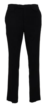 BENCIVENGA Black Cotton Straight Fit Men Formal Pants -   -  BENCIVENGA.