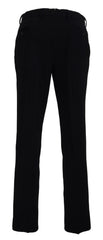 BENCIVENGA Black Cotton Straight Fit Men Formal Pants -   -  BENCIVENGA.