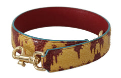 Dolce & Gabbana Yellow Red Leather Gold Tone Shoulder Strap - - Dolce & Gabbana.