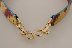 Dolce & Gabbana Yellow Red Leather Gold Tone Shoulder Strap - - Dolce & Gabbana.